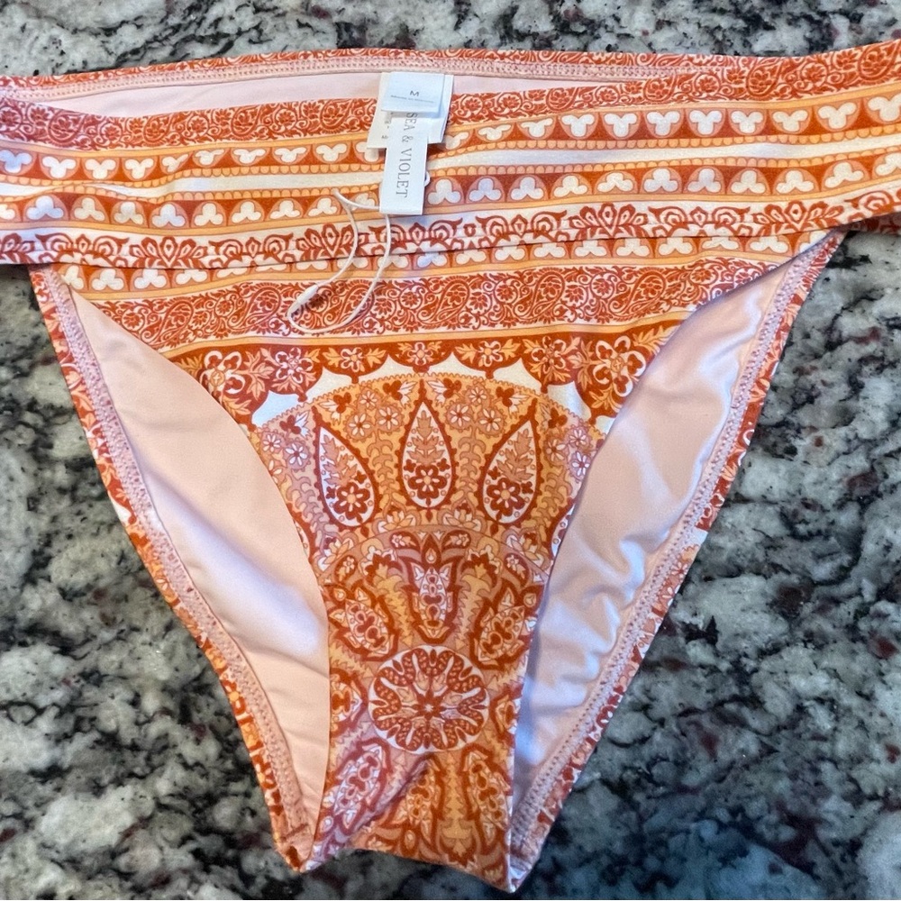 Vibrant Orange Bikini Swimwear bottom